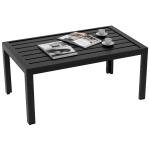 Black Steel Frame Outdoor Garden Side Table