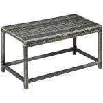 Grey PE Rattan Outdoor Coffee Table
