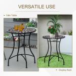 Outsunny 60cm Black Mosaic Bistro Table