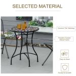 Outsunny 60cm Black Mosaic Bistro Table
