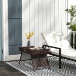 Outsunny Foldable Rattan Outdoor Coffee Table