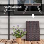Outsunny Foldable Rattan Outdoor Coffee Table