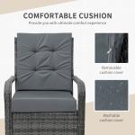 3-Piece Rattan Bistro Garden Furniture Set