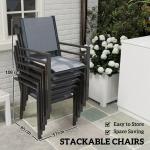 7 Piece Outdoor Dining Set with Stackable Chairs