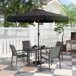 Grey Garden Dining Set with Table and Chairs