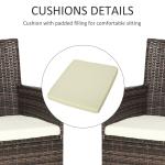 Brown Rattan Outdoor Dining Chair Set - 2 Pieces