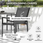 Grey Garden Dining Set with Table and Chairs