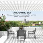 Grey Garden Dining Set with Table and Chairs