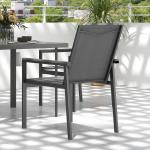 Grey Garden Dining Set with Table and Chairs