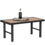 Brown Wood Effect Garden Coffee Table by Outsunny