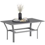 Outsunny Dark Grey Metal Garden Coffee Table