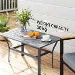 Outsunny Dark Grey Metal Garden Coffee Table