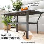 Outsunny Dark Grey Metal Garden Coffee Table