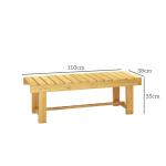 Outsunny 1.1M Patio Loveseat Garden Bench for Two