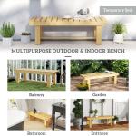 Outsunny 1.1M Patio Loveseat Garden Bench for Two