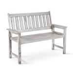 Grey Meranti 2-Seater Garden Bench by VonHaus