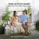 Grey Meranti 2-Seater Garden Bench by VonHaus