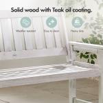 Grey Meranti 2-Seater Garden Bench by VonHaus