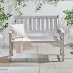 Grey Meranti 2-Seater Garden Bench by VonHaus
