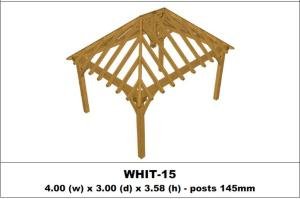 Green Oak Gazebo Kit - 4m x 3m x 3.58m