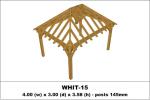 Green Oak Gazebo Kit - 4m x 3m x 3.58m