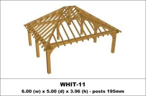 Elegant Green Oak Gazebo Kit - 6m x 5m
