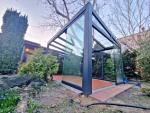 Aluminium Lean-To Pergola for Outdoor Patio