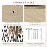 Beige Foldable Pop Up Gazebo with Mesh Sides