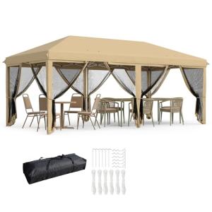 Outsunny 3x6m Pop-Up Gazebo with Mesh Walls