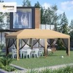 Outsunny 3x6m Pop-Up Gazebo with Mesh Walls