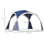 Outsunny Blue & Grey Outdoor Gazebo Tent