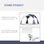 Outsunny Blue & Grey Outdoor Gazebo Tent