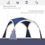 Outsunny Blue & Grey Outdoor Gazebo Tent
