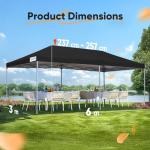 3x6m Pop Up Gazebo with Sides - Black