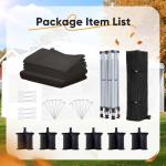 3x6m Pop Up Gazebo with Sides - Black