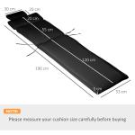 Thick Padded Outdoor Sun Lounger Cushion with Pillow