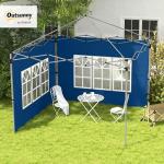 Blue Gazebo Side Panels with Windows - 2 Pack