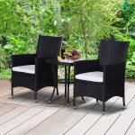 3-Piece Rattan Bistro Set for Garden & Patio