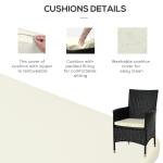 3-Piece Rattan Bistro Set for Garden & Patio