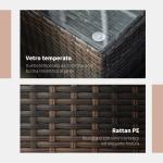 Stylish Rattan Wicker Coffee Table for Outdoors