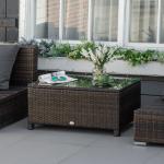 Stylish Rattan Wicker Coffee Table for Outdoors