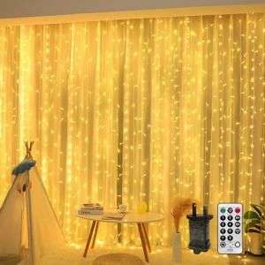 600 LED Waterproof Curtain Fairy Lights with Remote