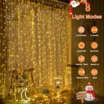 600 LED Waterproof Curtain Fairy Lights with Remote