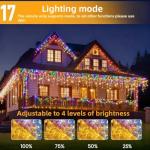 400 LED Outdoor Christmas Icicle Lights with App Control