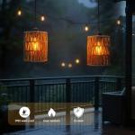 Set of 2 Battery-Powered Boho Pendant Lights