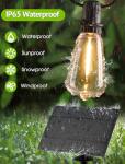 Larkvue 96FT Solar Outdoor String Lights with Remote