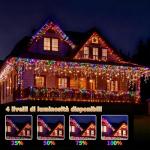 400 LED Outdoor Christmas Icicle Lights with App Control