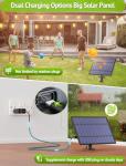 Larkvue 96FT Solar Outdoor String Lights with Remote
