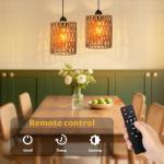 Set of 2 Battery-Powered Boho Pendant Lights