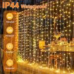600 LED Waterproof Curtain Fairy Lights with Remote